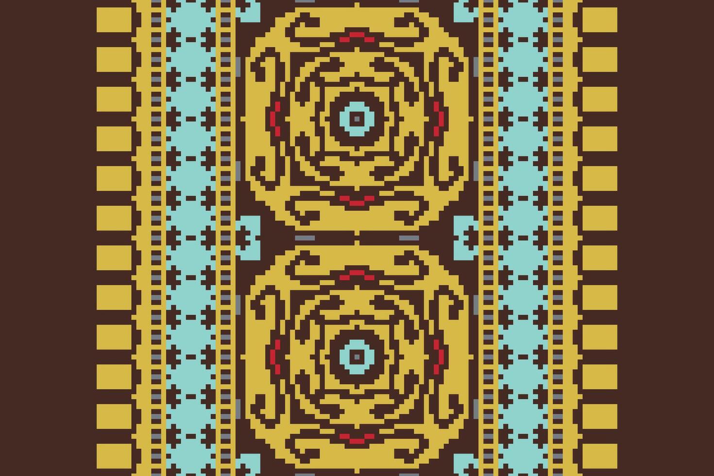 Navajo pattern Seamless Scandinavian pattern Motif embroidery, Pixel Ikat embroidery Design for Print border embroidery ancient egypt vector
