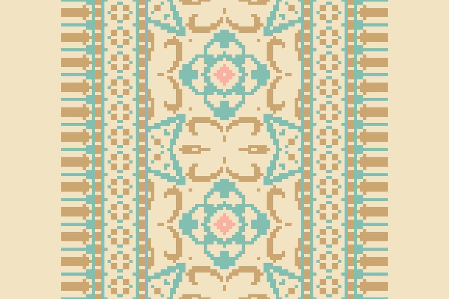 Patchwork pattern Seamless Native American, Motif embroidery, Pixel Ikat embroidery Design for Print scarf hijab pattern kerchief Pixel Ikat Silk kurti model mughal patterns vector