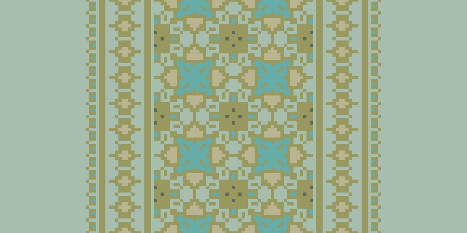 Navajo pattern Seamless Bandana print silk Motif embroidery, Pixel Ikat embroidery Design for Print kurta pattern mughal motifs tapestry pattern floral repeat vector