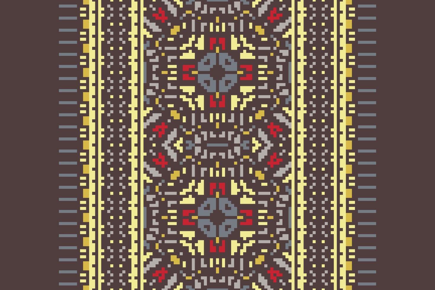 Patchwork pattern Seamless Native American, Motif embroidery, Pixel Ikat embroidery Design for Print vyshyvanka placemat quilt sarong sarong beach kurtis Indian motifs vector