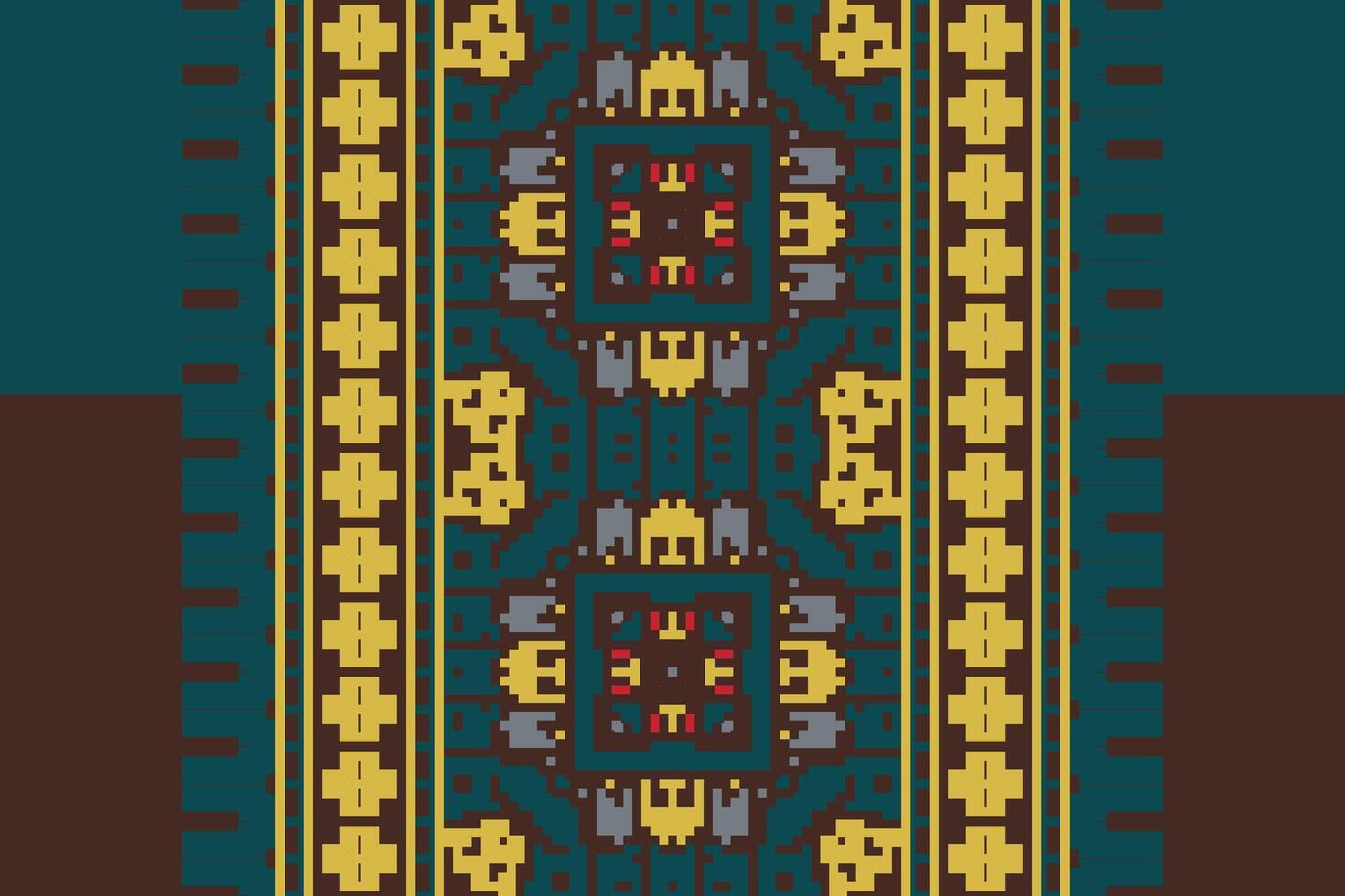 Navajo pattern Seamless Scandinavian pattern Motif embroidery, Pixel Ikat embroidery Design for Print figure tribal ink on cloth patola sari vector