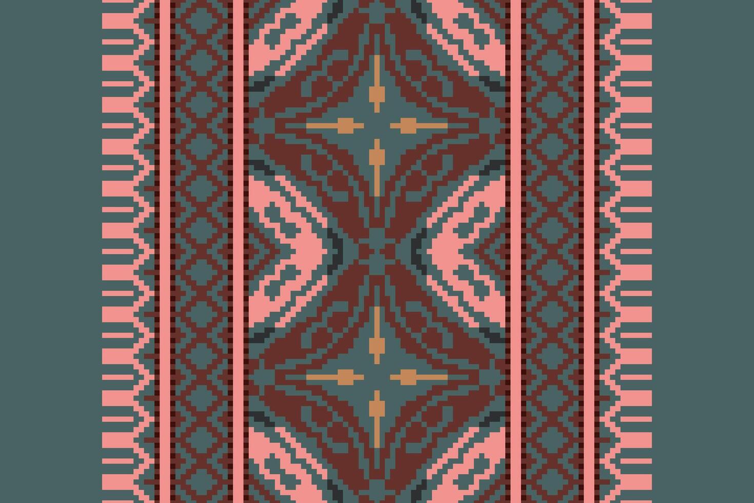 Patchwork pattern Seamless Native American, Motif embroidery, Pixel Ikat embroidery Design for Print border embroidery ancient egypt vector