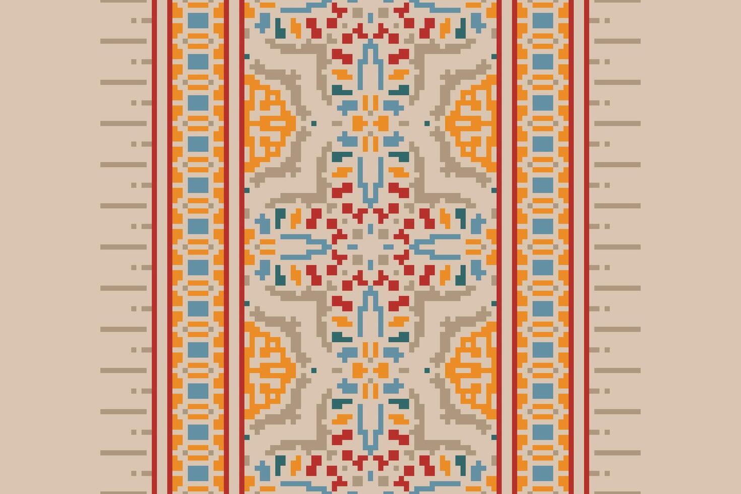Patchwork pattern Seamless Australian aboriginal pattern Motif embroidery, Pixel Ikat embroidery Design for Print endless arabesque cloth dupatta shawl bandana print silk kurta men vector
