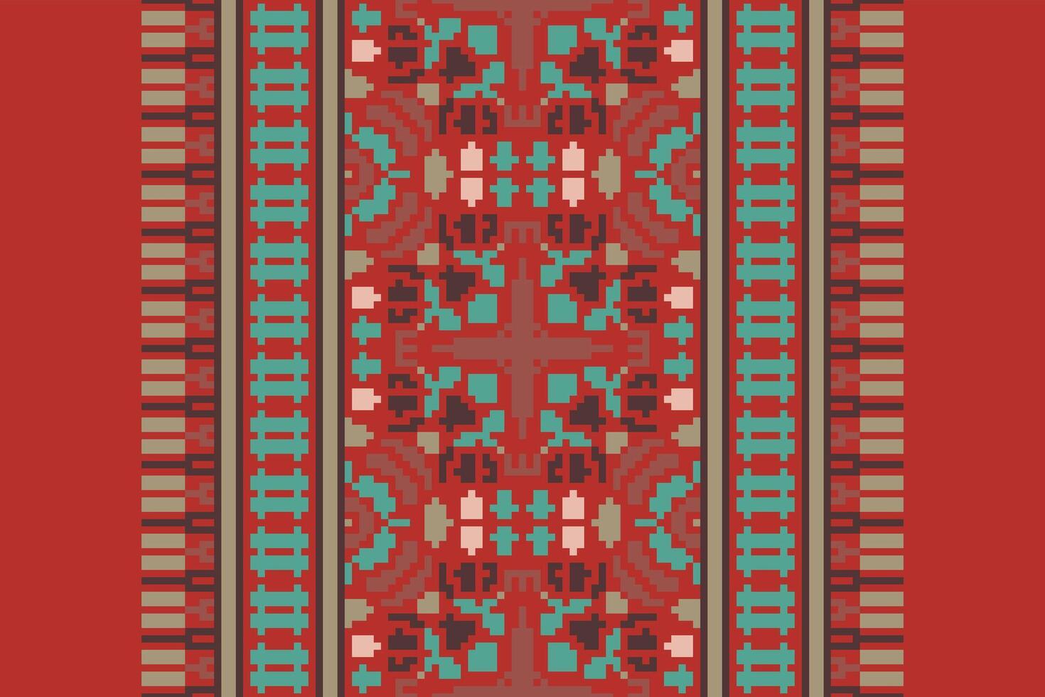 Patchwork pattern Seamless Australian aboriginal pattern Motif embroidery, Pixel Ikat embroidery Design for Print egyptian pattern tibetan mandala bandanna vector