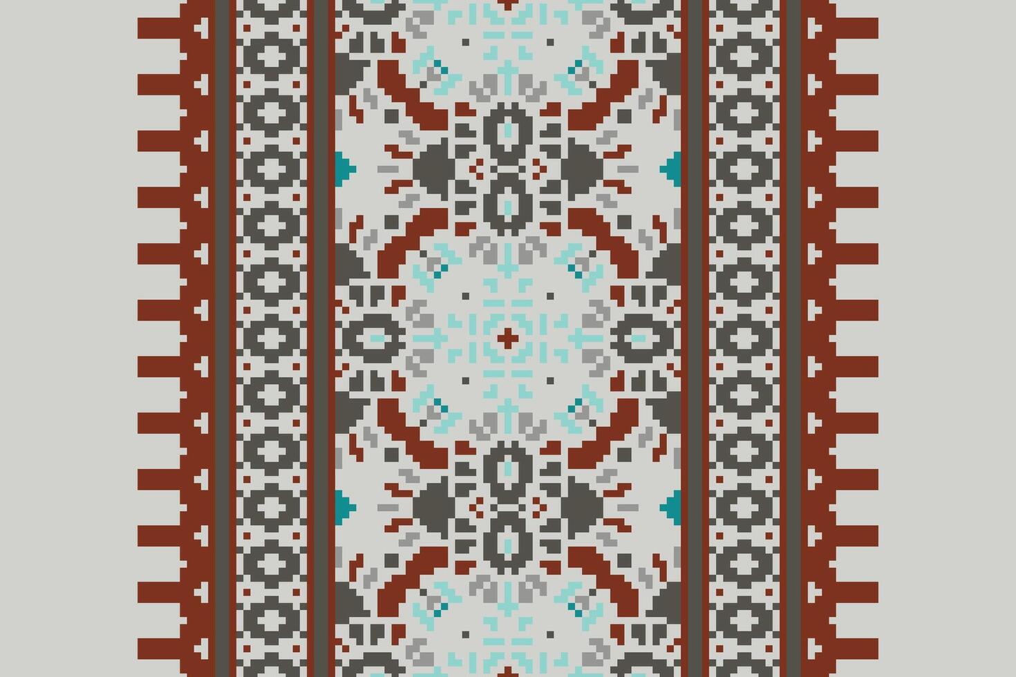 Patchwork pattern Seamless Scandinavian pattern Motif embroidery, Pixel Ikat embroidery Design for Print 60s paisley tie dye damascus ornament rugs hipster kurta pajama vector
