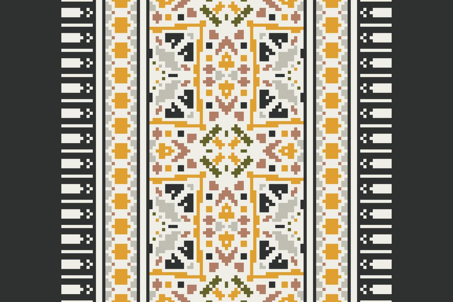 Patchwork pattern Seamless Mughal architecture Motif embroidery, Pixel Ikat embroidery Design for Print kurta pattern mughal motifs tapestry pattern floral repeat vector