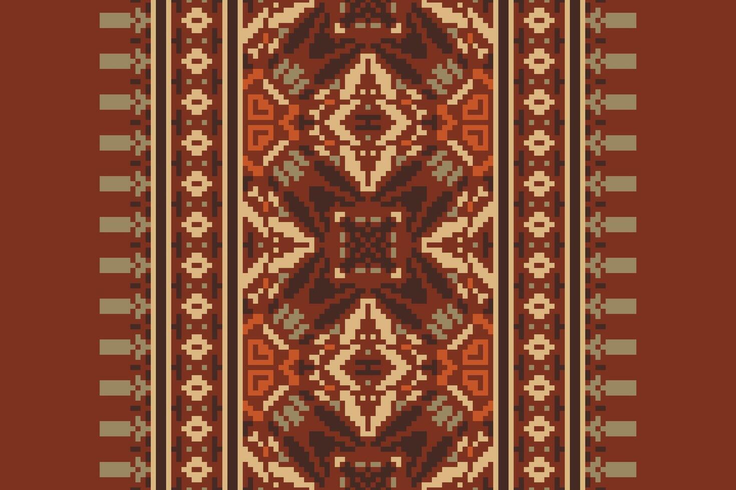 Patchwork pattern Seamless Mughal architecture Motif embroidery, Pixel Ikat embroidery Design for Print scandinavian pattern saree ethnic nativity gypsy pattern vector