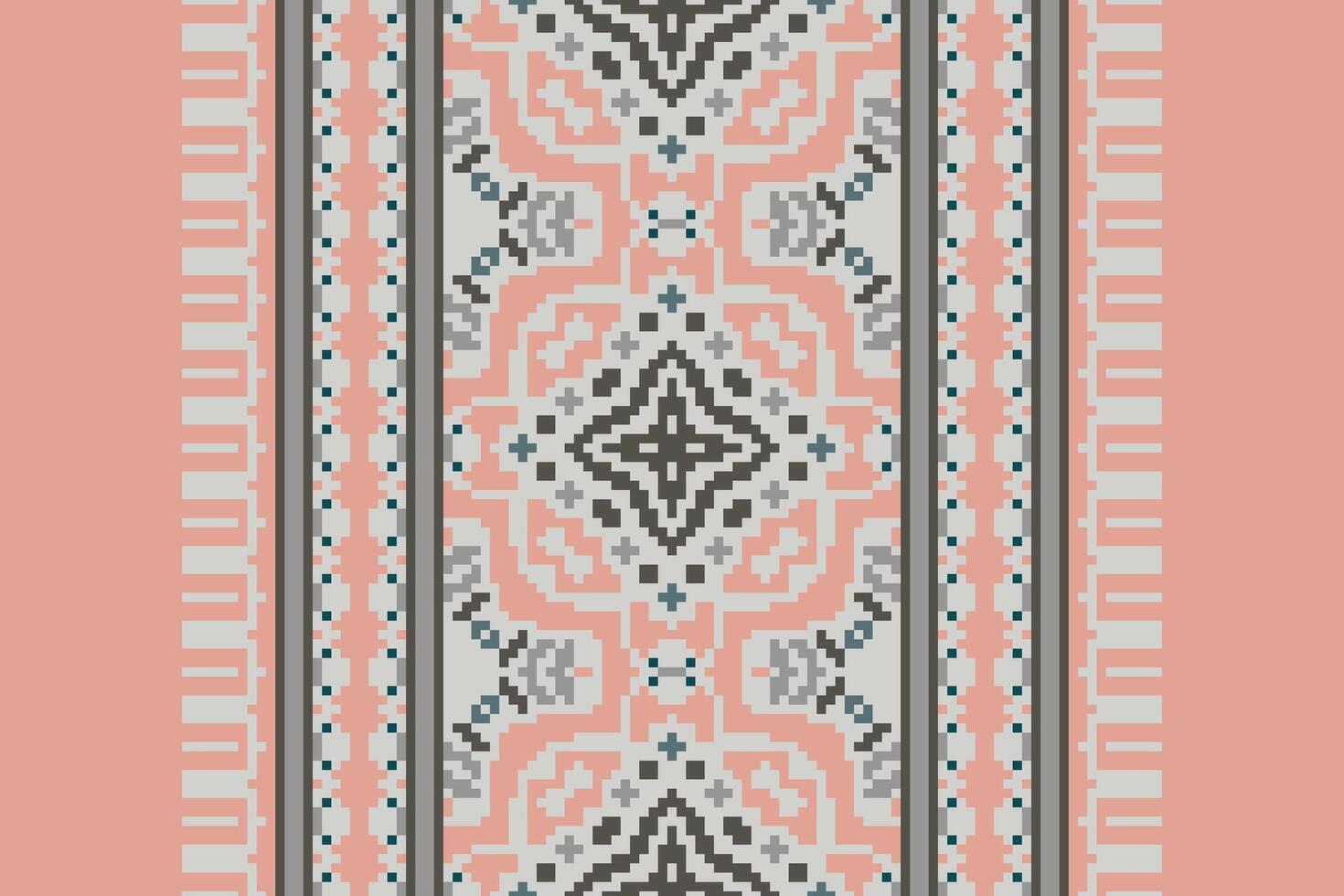 Patchwork pattern Seamless Scandinavian pattern Motif embroidery, Pixel Ikat embroidery Design for Print kurta pattern mughal motifs tapestry pattern floral repeat vector