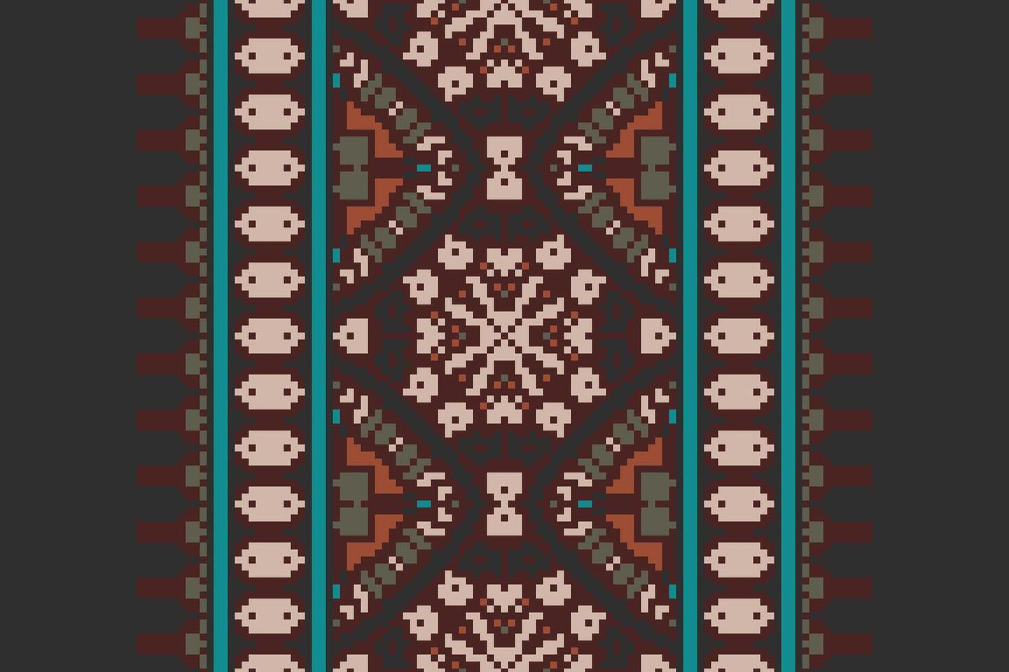 Patchwork pattern Seamless Scandinavian pattern Motif embroidery, Pixel Ikat embroidery Design for Print scandinavian pattern saree ethnic nativity gypsy pattern vector
