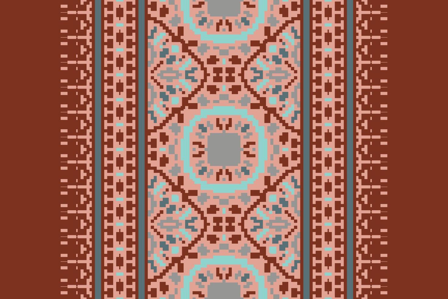Patchwork pattern Seamless Scandinavian pattern Motif embroidery, Pixel Ikat embroidery Design for Print scarf hijab pattern kerchief Pixel Ikat Silk kurti model mughal patterns vector