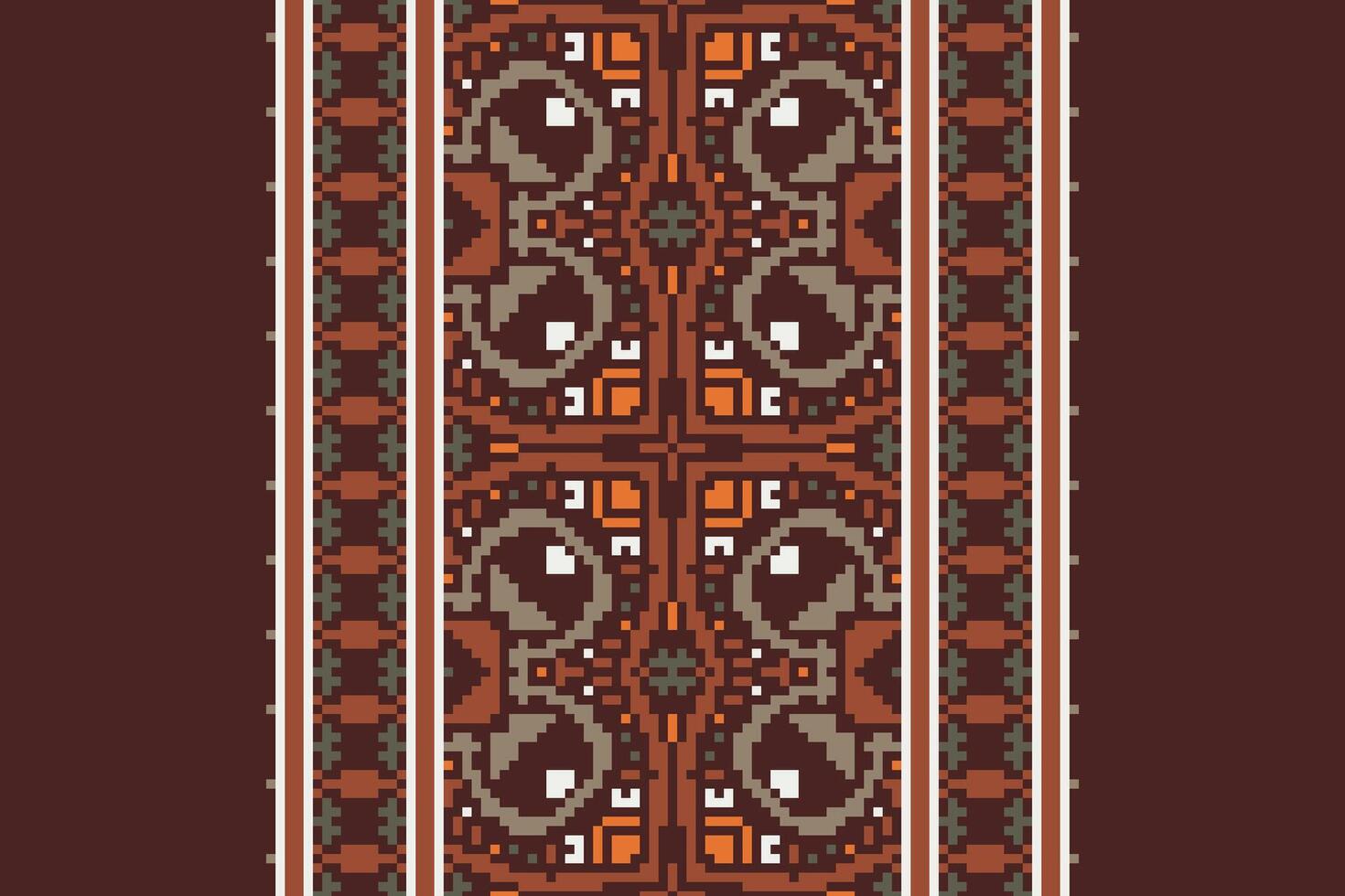 Patchwork pattern Seamless Scandinavian pattern Motif embroidery, Pixel Ikat embroidery Design for Print figure tribal ink on cloth patola sari vector