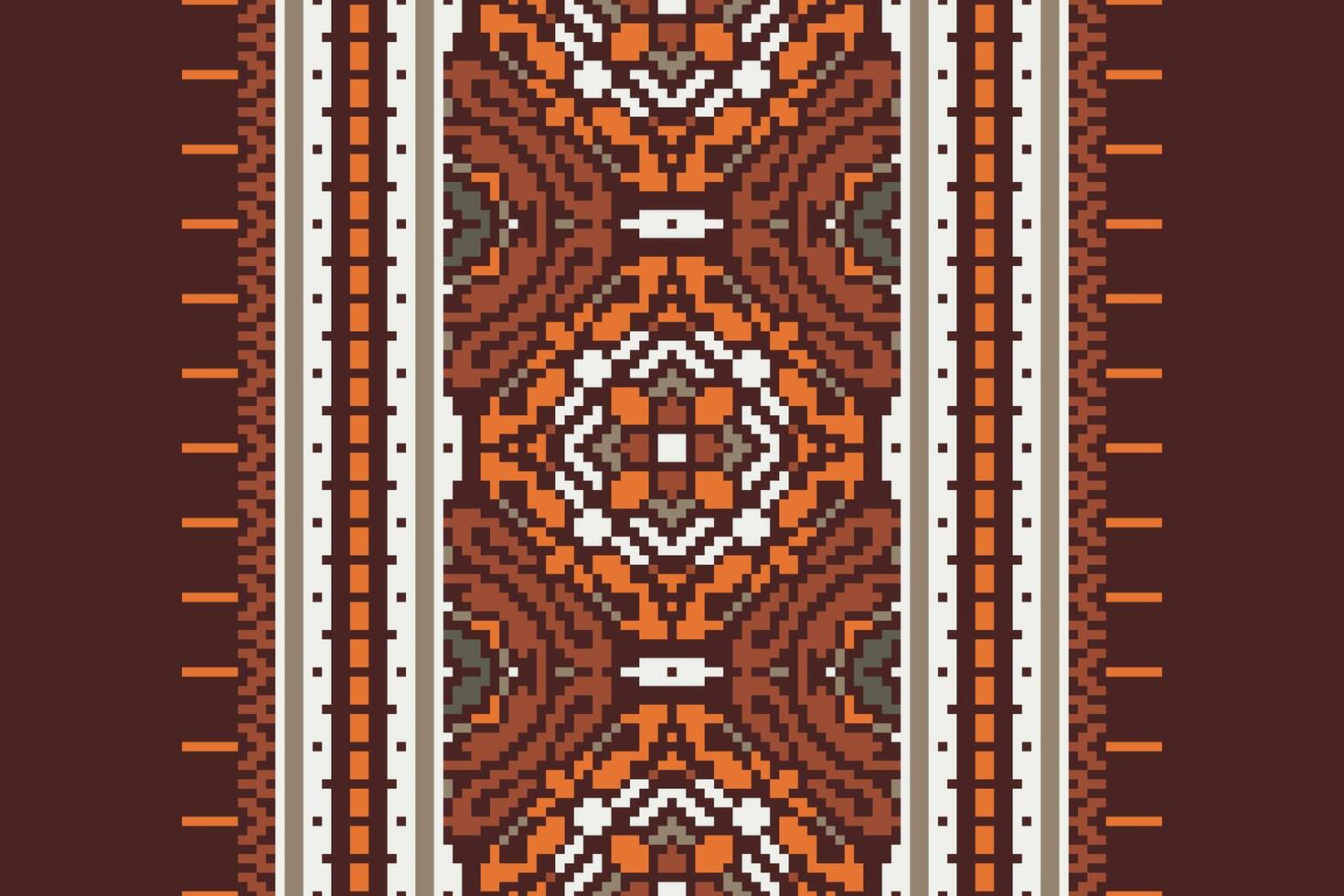 Patchwork pattern Seamless Scandinavian pattern Motif embroidery, Pixel Ikat embroidery Design for Print border embroidery ancient egypt vector