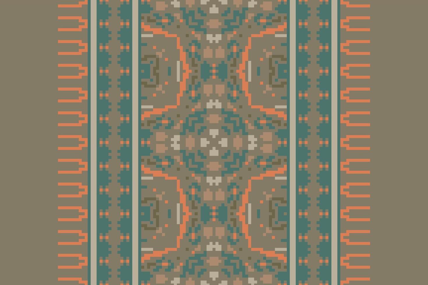 Tie dye Pattern Seamless Native American, Motif embroidery, Pixel Ikat embroidery Design for Print pattern vintage flower folk navajo patchwork pattern vector
