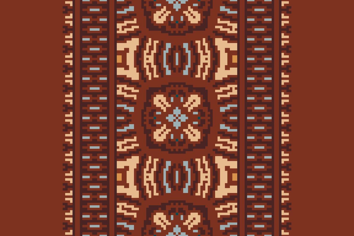Tie dye Pattern Seamless Bandana print silk Motif embroidery, Pixel Ikat embroidery Design for Print pattern vintage flower folk navajo patchwork pattern vector