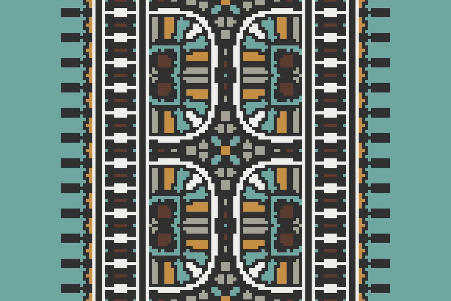 Tie dye Pattern Seamless Australian aboriginal pattern Motif embroidery, Pixel Ikat embroidery Design for Print indonesian batik motif embroidery native american kurta mughal design vector