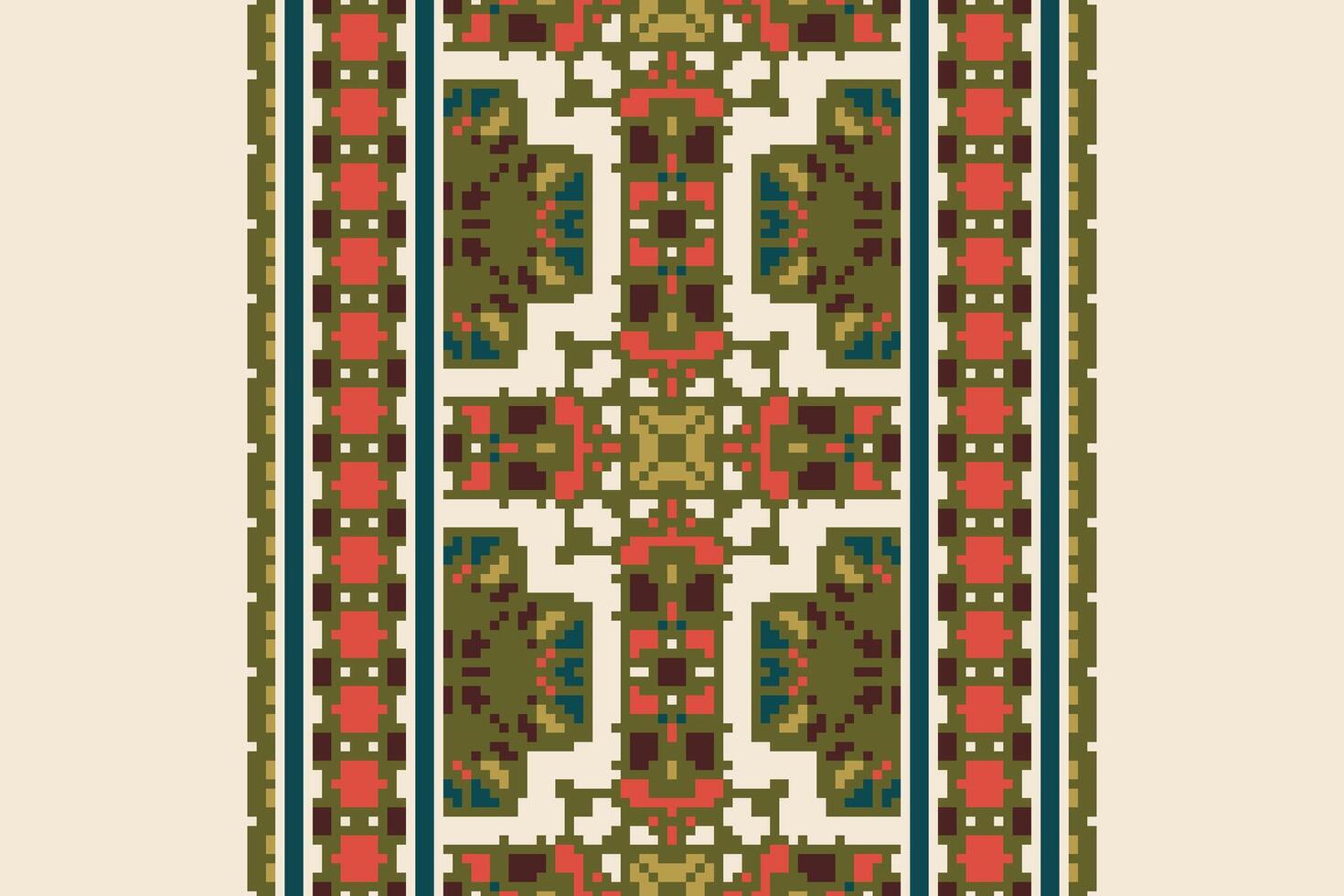 Tie dye Pattern Seamless Bandana print silk Motif embroidery, Pixel Ikat embroidery Design for Print indonesian batik motif embroidery native american kurta mughal design vector