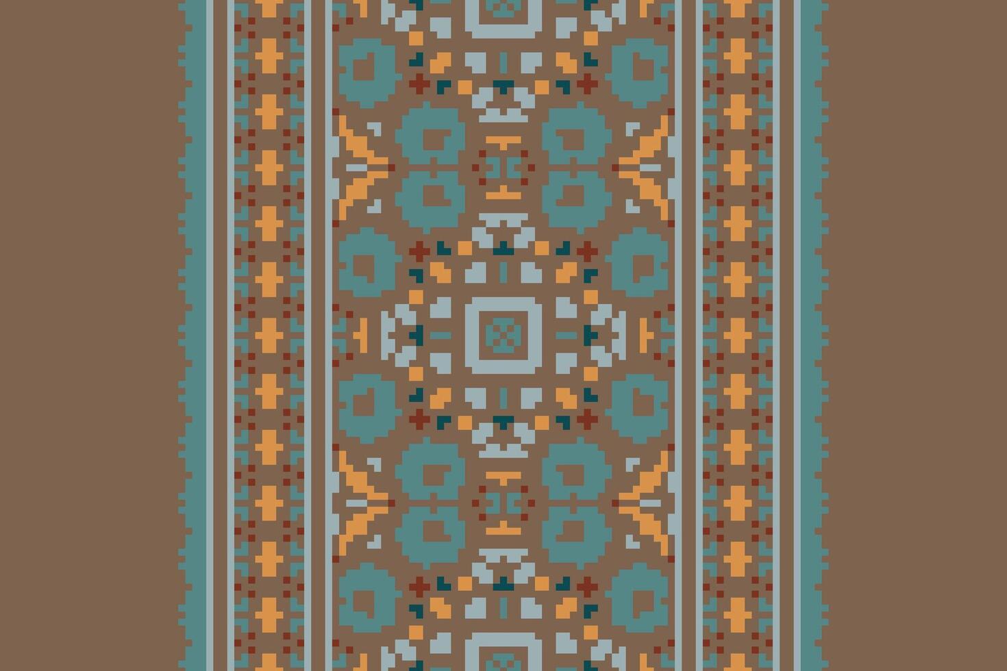 Tie dye Pattern Seamless Bandana print silk Motif embroidery, Pixel Ikat embroidery Design for Print figure tribal ink on cloth patola sari vector
