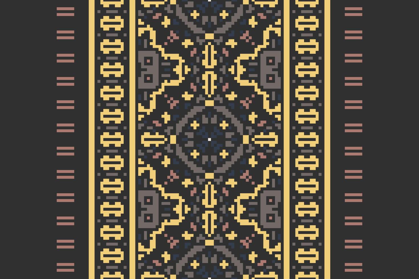 Tie dye Pattern Seamless Australian aboriginal pattern Motif embroidery, Pixel Ikat embroidery Design for Print egyptian pattern tibetan mandala bandanna vector