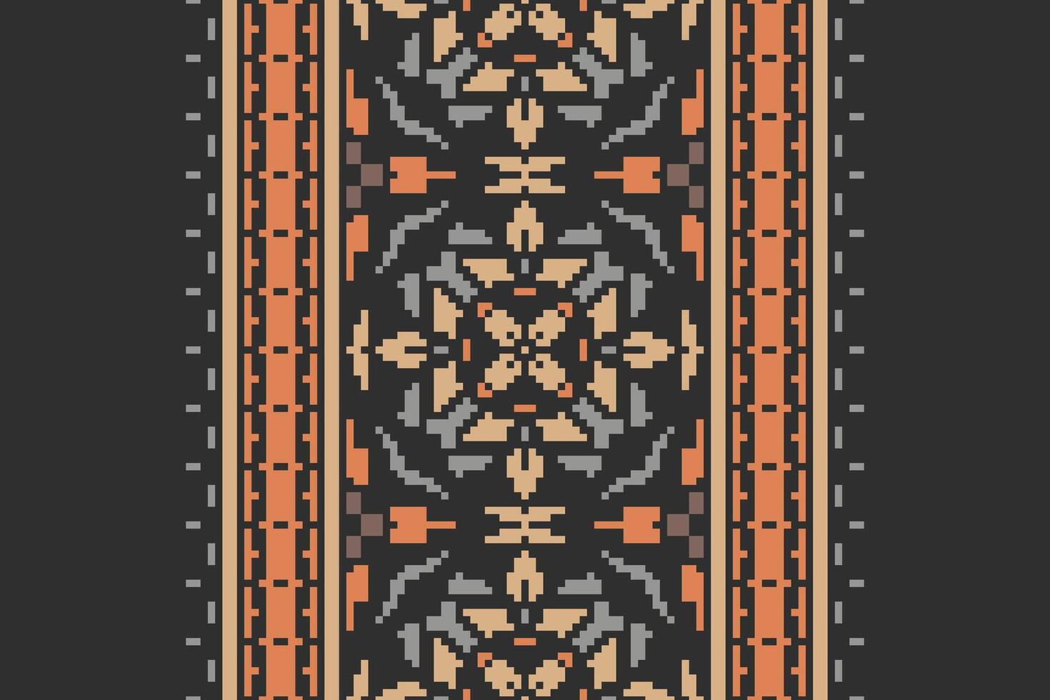 Tie dye Pattern Seamless Scandinavian pattern Motif embroidery, Pixel Ikat embroidery Design for Print endless arabesque cloth dupatta shawl bandana print silk kurta men vector
