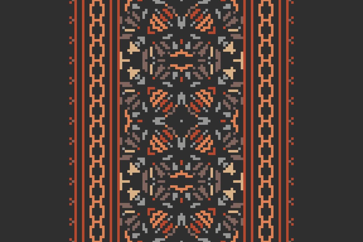 Tie dye Pattern Seamless Scandinavian pattern Motif embroidery, Pixel Ikat embroidery Design for Print indonesian batik motif embroidery native american kurta mughal design vector