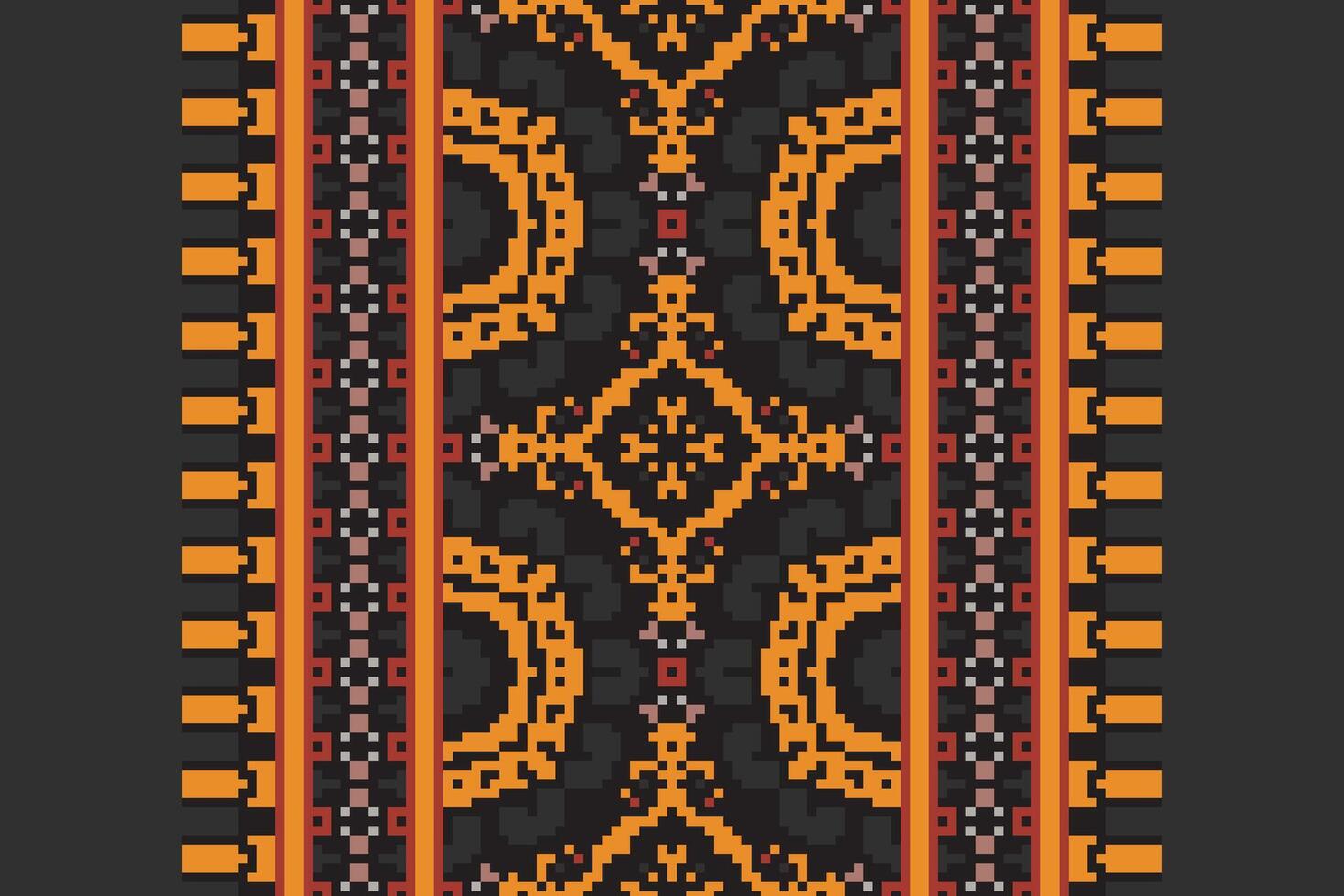 Tie dye Pattern Seamless Mughal architecture Motif embroidery, Pixel Ikat embroidery Design for Print indigenous art aboriginal art pattern floral kurti mughal border vector