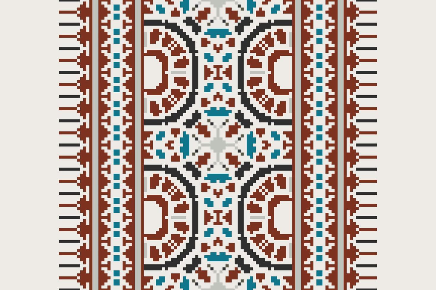 Tie dye Pattern Seamless Scandinavian pattern Motif embroidery, Pixel Ikat embroidery Design for Print kurta pattern mughal motifs tapestry pattern floral repeat vector