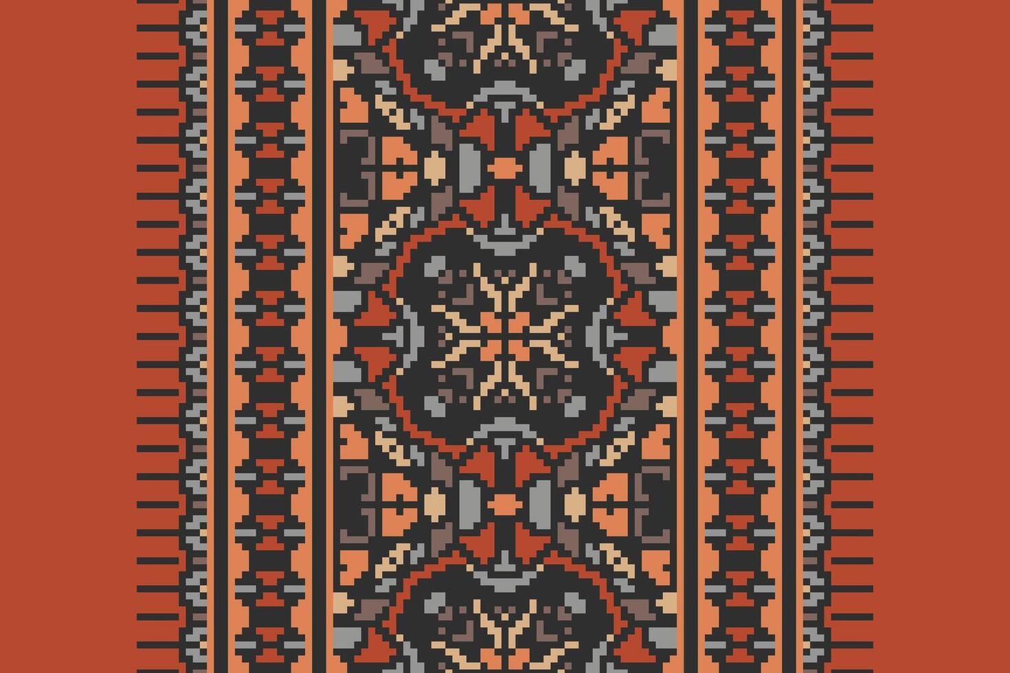 Tie dye Pattern Seamless Scandinavian pattern Motif embroidery, Pixel Ikat embroidery Design for Print vyshyvanka placemat quilt sarong sarong beach kurtis Indian motifs vector