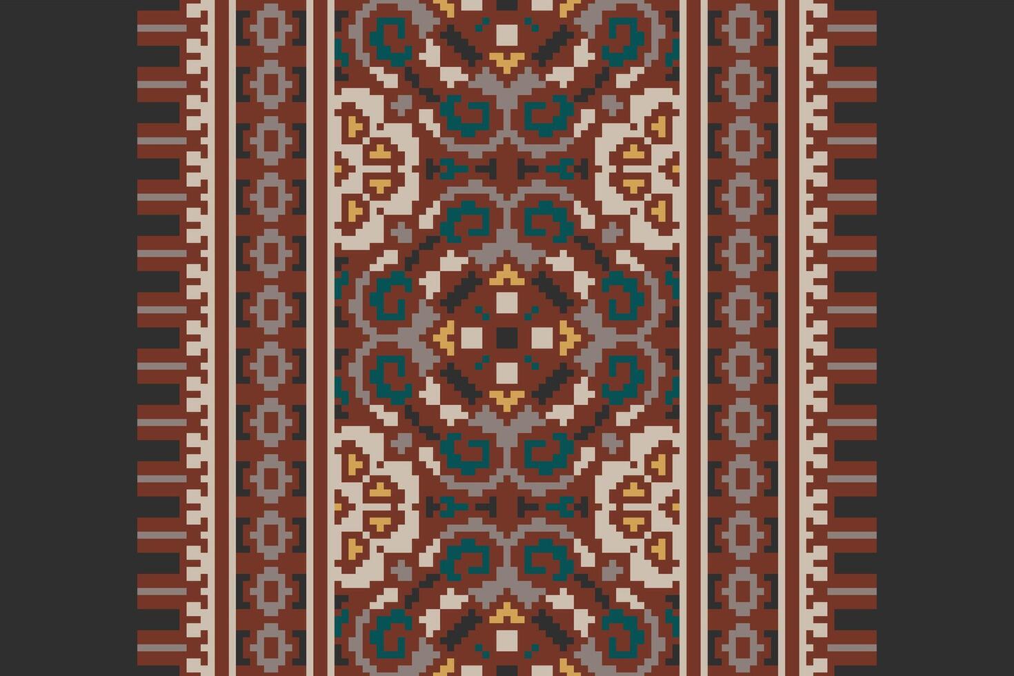 Tie dye Pattern Seamless Scandinavian pattern Motif embroidery, Pixel Ikat embroidery Design for Print scandinavian pattern saree ethnic nativity gypsy pattern vector