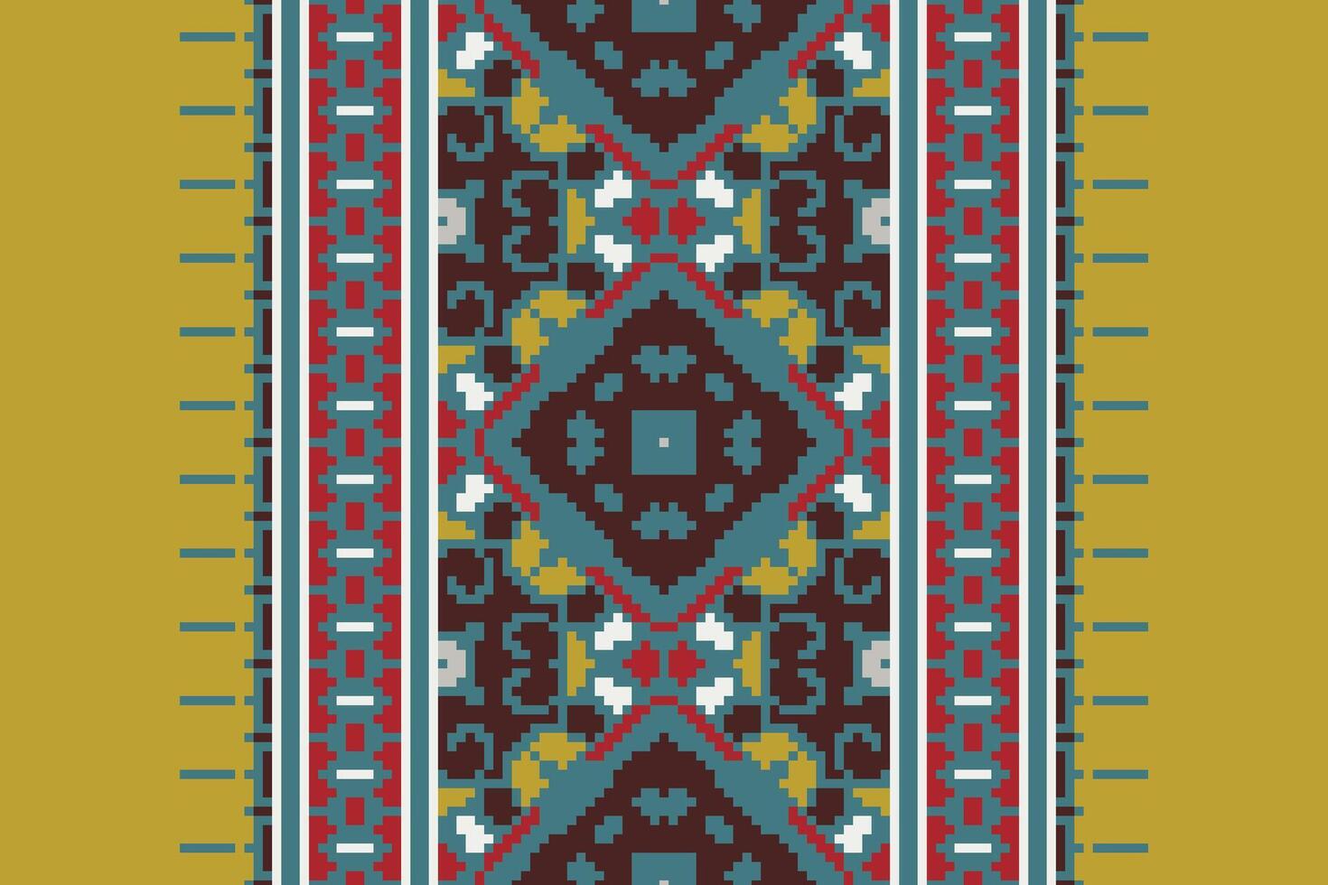 Baroque pattern Seamless Native American, Motif embroidery, Pixel Ikat embroidery Design for Print kurta pattern mughal motifs tapestry pattern floral repeat vector