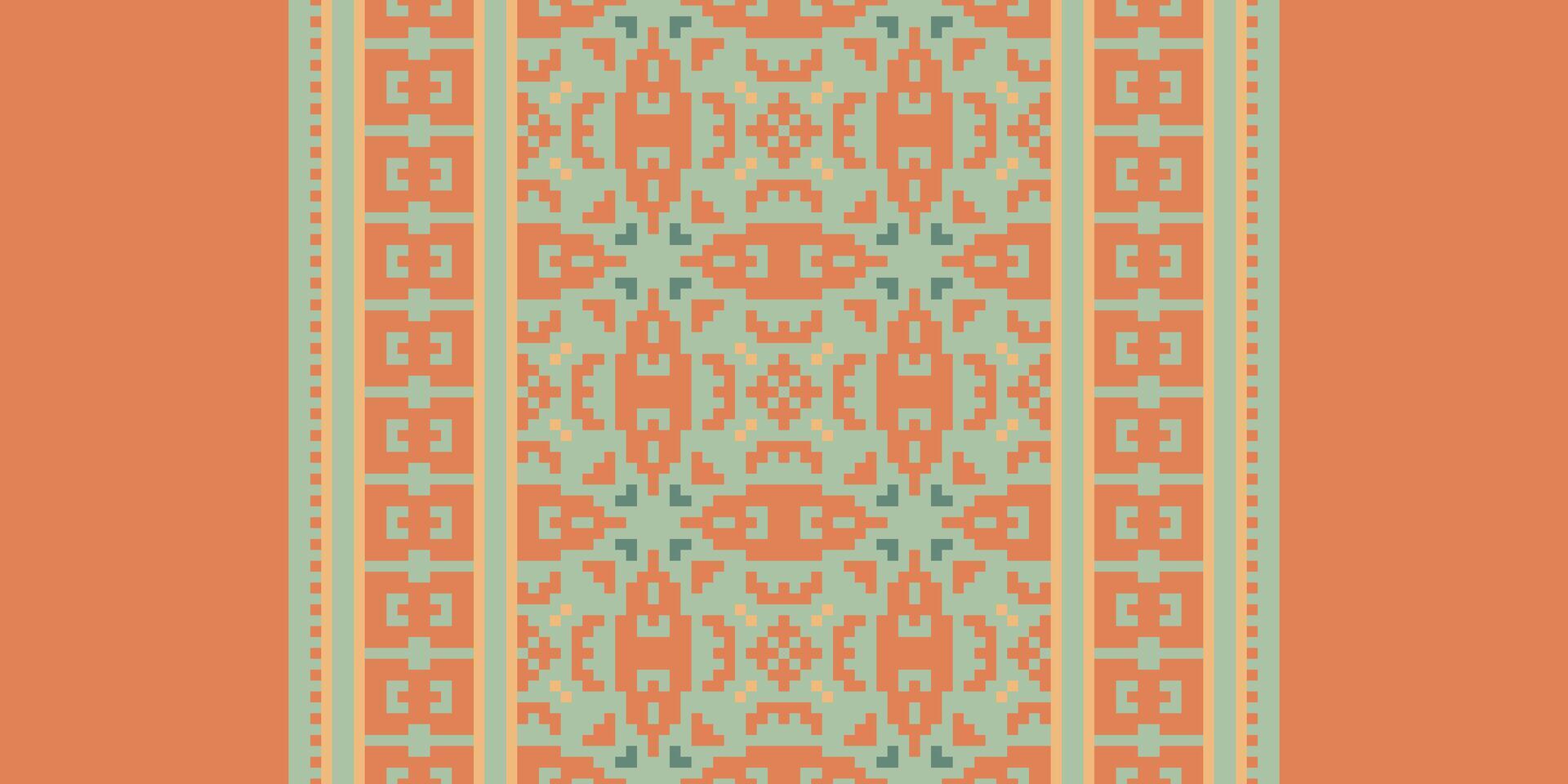 Navajo pattern Seamless Australian aboriginal pattern Motif embroidery, Pixel Ikat embroidery Design for Print tapestry floral kimono repeat pattern lacing spanish motif vector