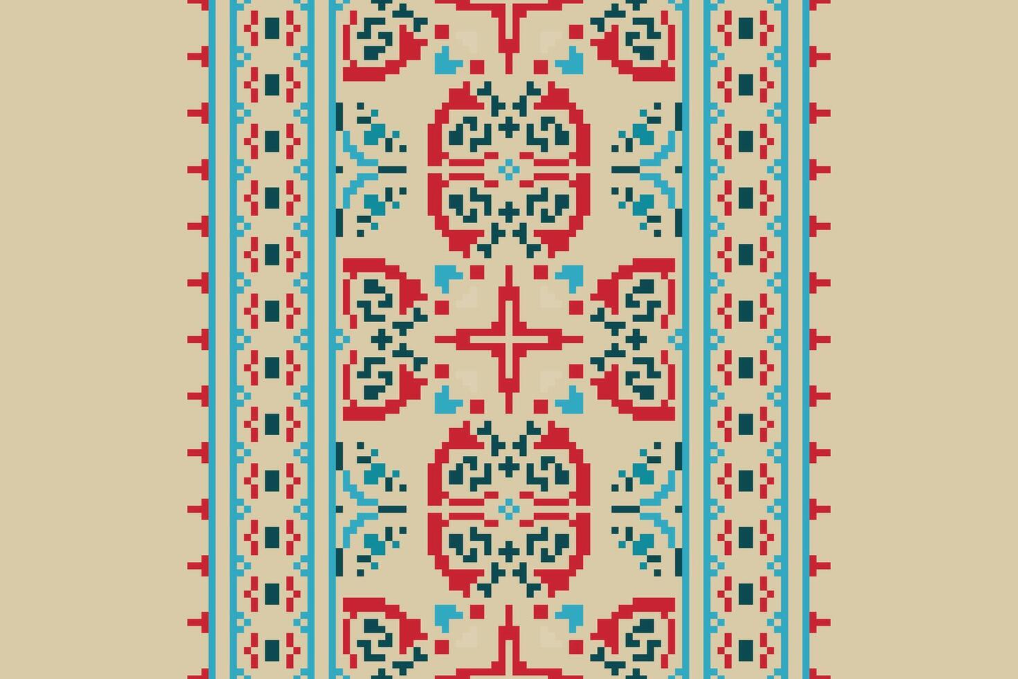 Baroque pattern Seamless Bandana print silk Motif embroidery, Pixel Ikat embroidery Design for Print australian curtain pattern geometric pillow model kurti mughal flowers vector