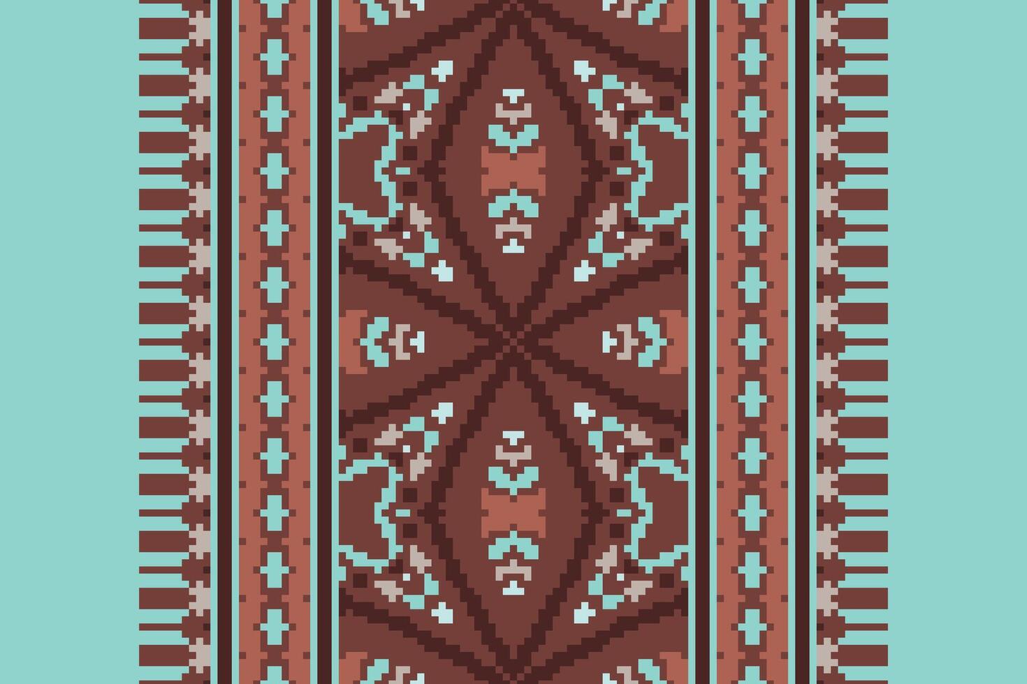 Baroque pattern Seamless Bandana print silk Motif embroidery, Pixel Ikat embroidery Design for Print scandinavian pattern saree ethnic nativity gypsy pattern vector