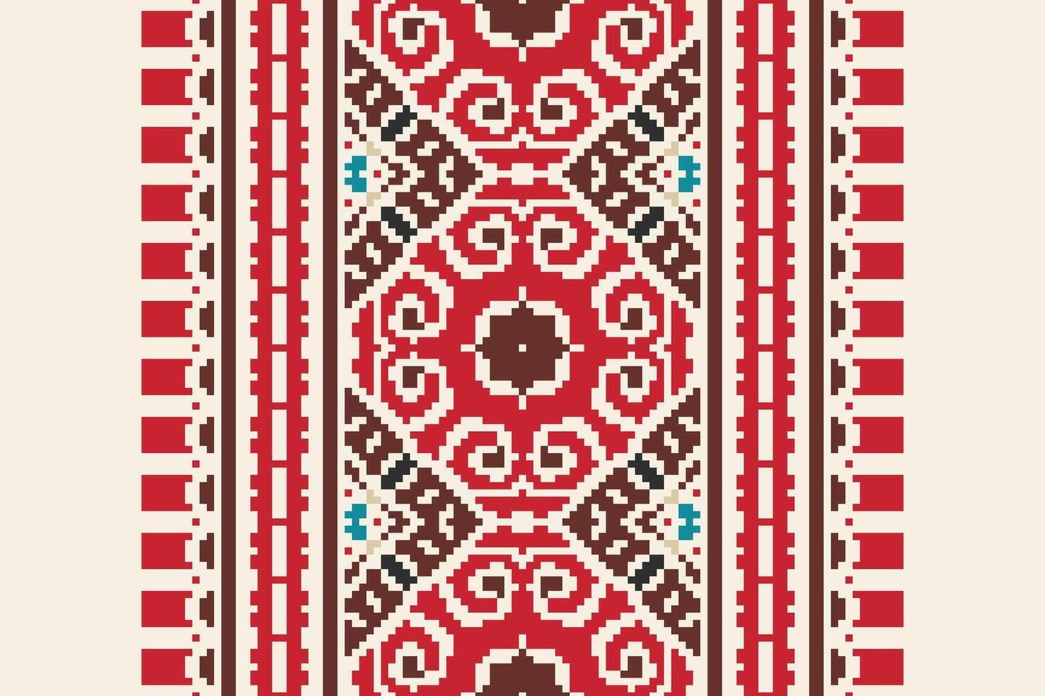 Baroque pattern Seamless Bandana print silk Motif embroidery, Pixel Ikat embroidery Design for Print lace pattern turkish ceramic ancient egypt art jacquard pattern vector