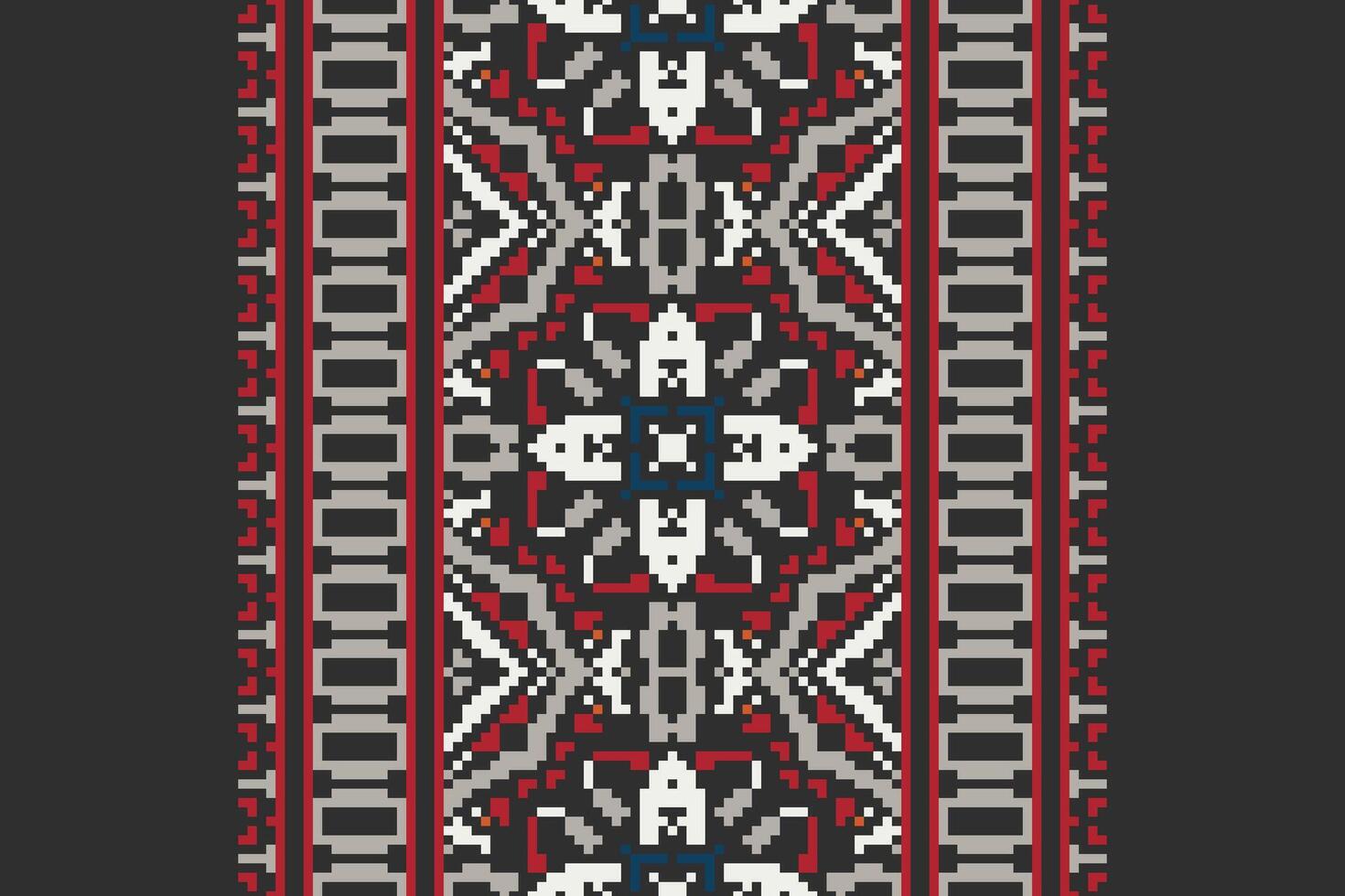 Baroque pattern Seamless Australian aboriginal pattern Motif embroidery, Pixel Ikat embroidery Design for Print scandinavian pattern saree ethnic nativity gypsy pattern vector