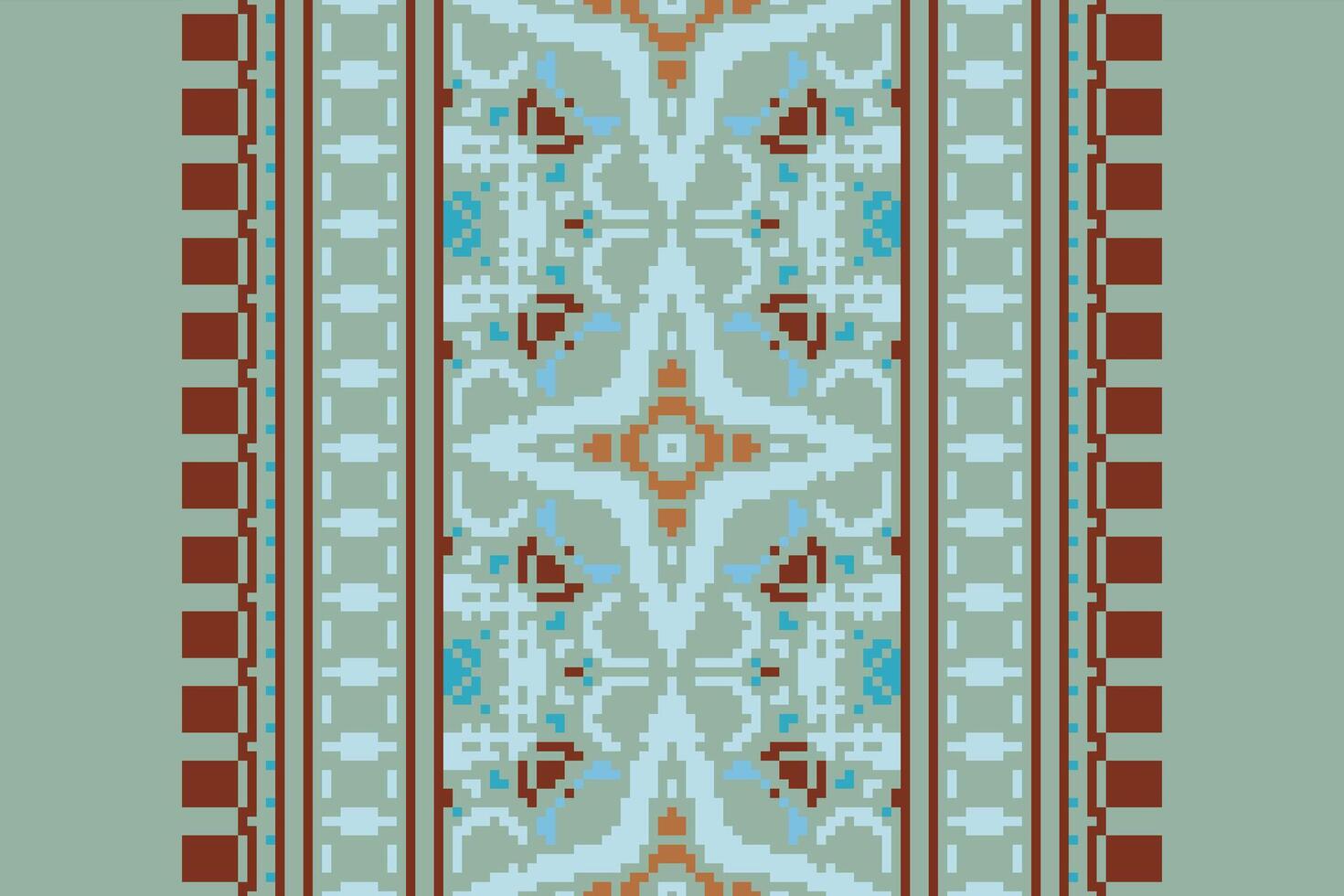Baroque pattern Seamless Mughal architecture Motif embroidery, Pixel Ikat embroidery Design for Print kurta pattern mughal motifs tapestry pattern floral repeat vector