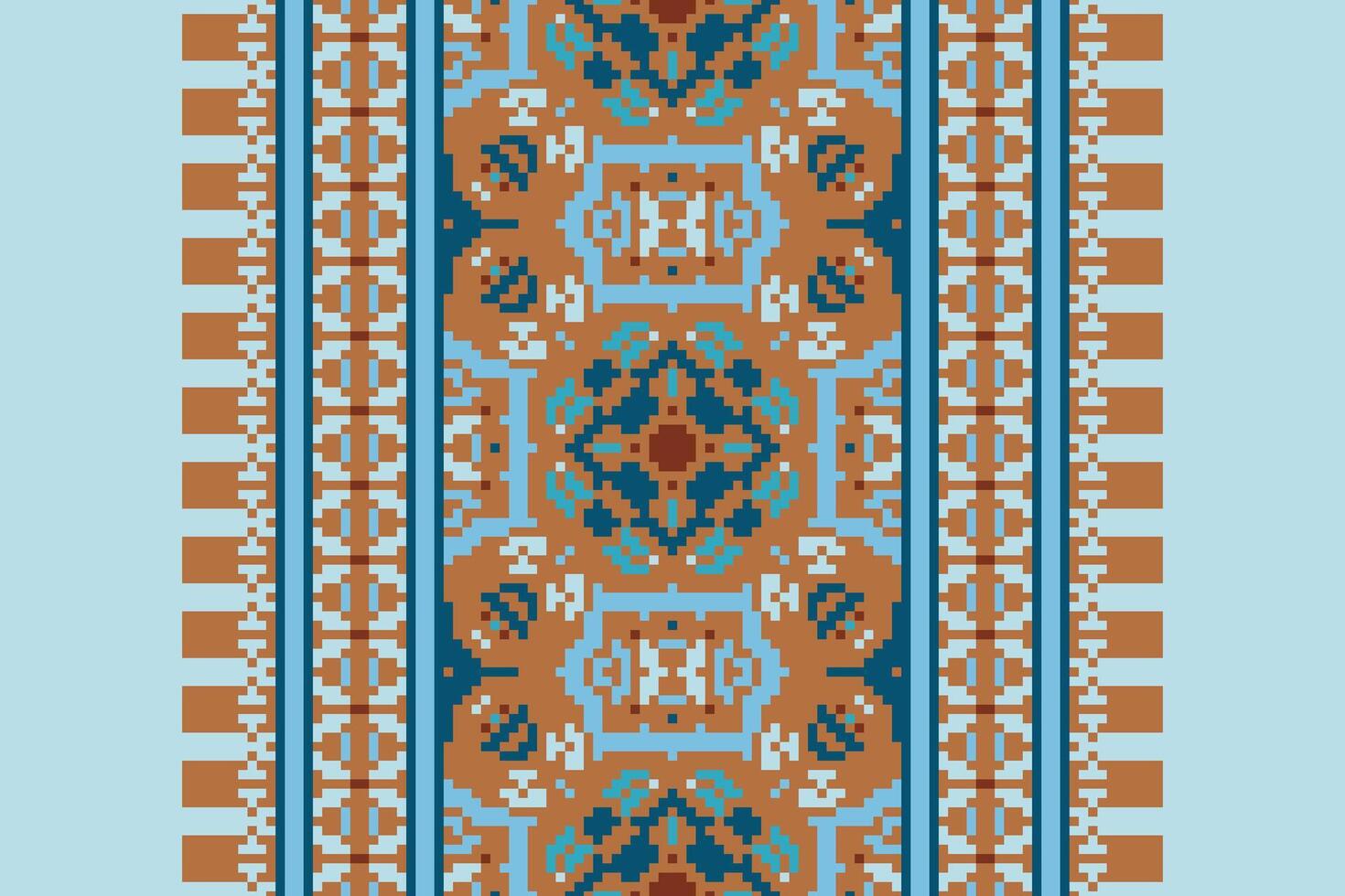 Baroque pattern Seamless Mughal architecture Motif embroidery, Pixel Ikat embroidery Design for Print scarf hijab pattern kerchief Pixel Ikat Silk kurti model mughal patterns vector
