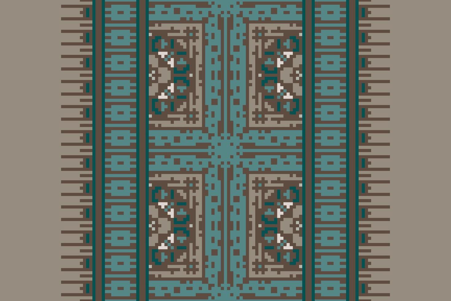 Baroque pattern Seamless Scandinavian pattern Motif embroidery, Pixel Ikat embroidery Design for Print endless arabesque cloth dupatta shawl bandana print silk kurta men vector