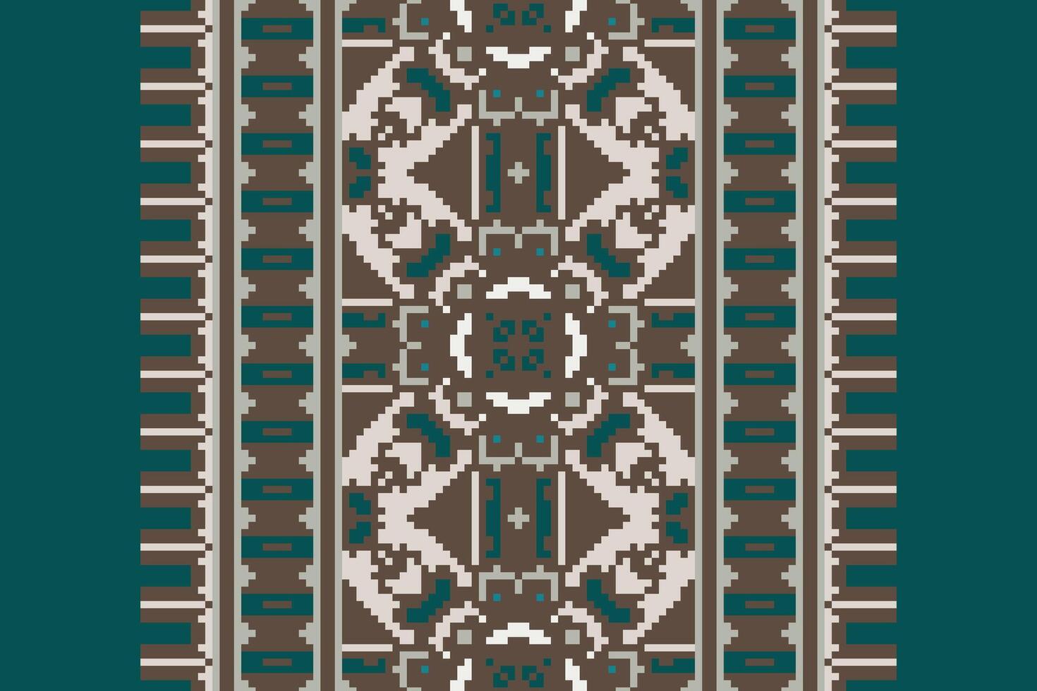 Baroque pattern Seamless Scandinavian pattern Motif embroidery, Pixel Ikat embroidery Design for Print indigenous art aboriginal art pattern floral kurti mughal border vector