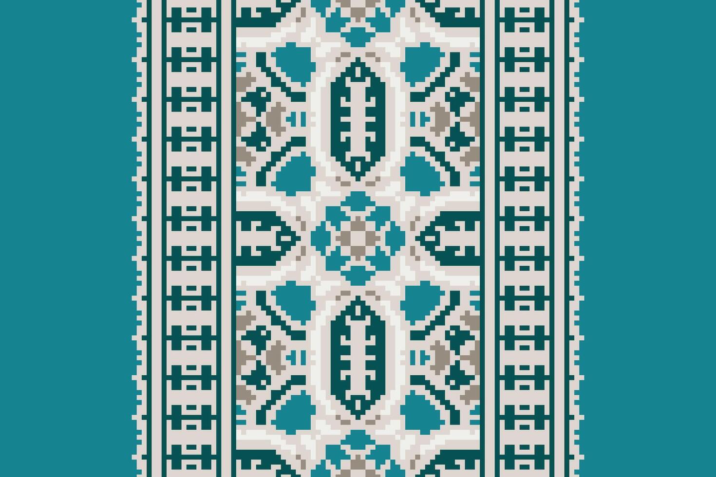 Baroque pattern Seamless Scandinavian pattern Motif embroidery, Pixel Ikat embroidery Design for Print tapestry floral kimono repeat pattern lacing spanish motif vector
