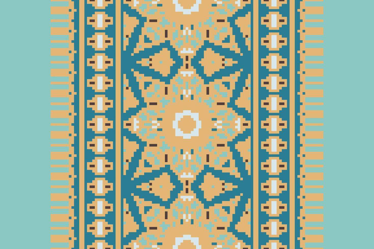 Baroque pattern Seamless Scandinavian pattern Motif embroidery, Pixel Ikat embroidery Design for Print figure tribal ink on cloth patola sari vector