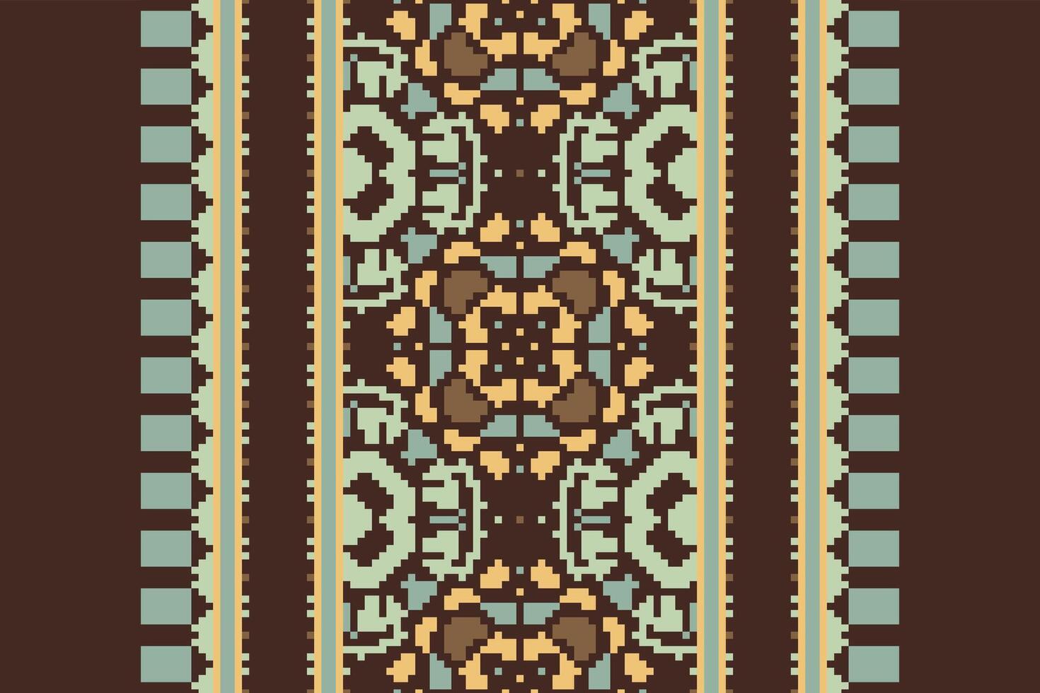 Dupatta pattern Seamless Native American, Motif embroidery, Pixel Ikat embroidery Design for Print lace pattern turkish ceramic ancient egypt art jacquard pattern vector