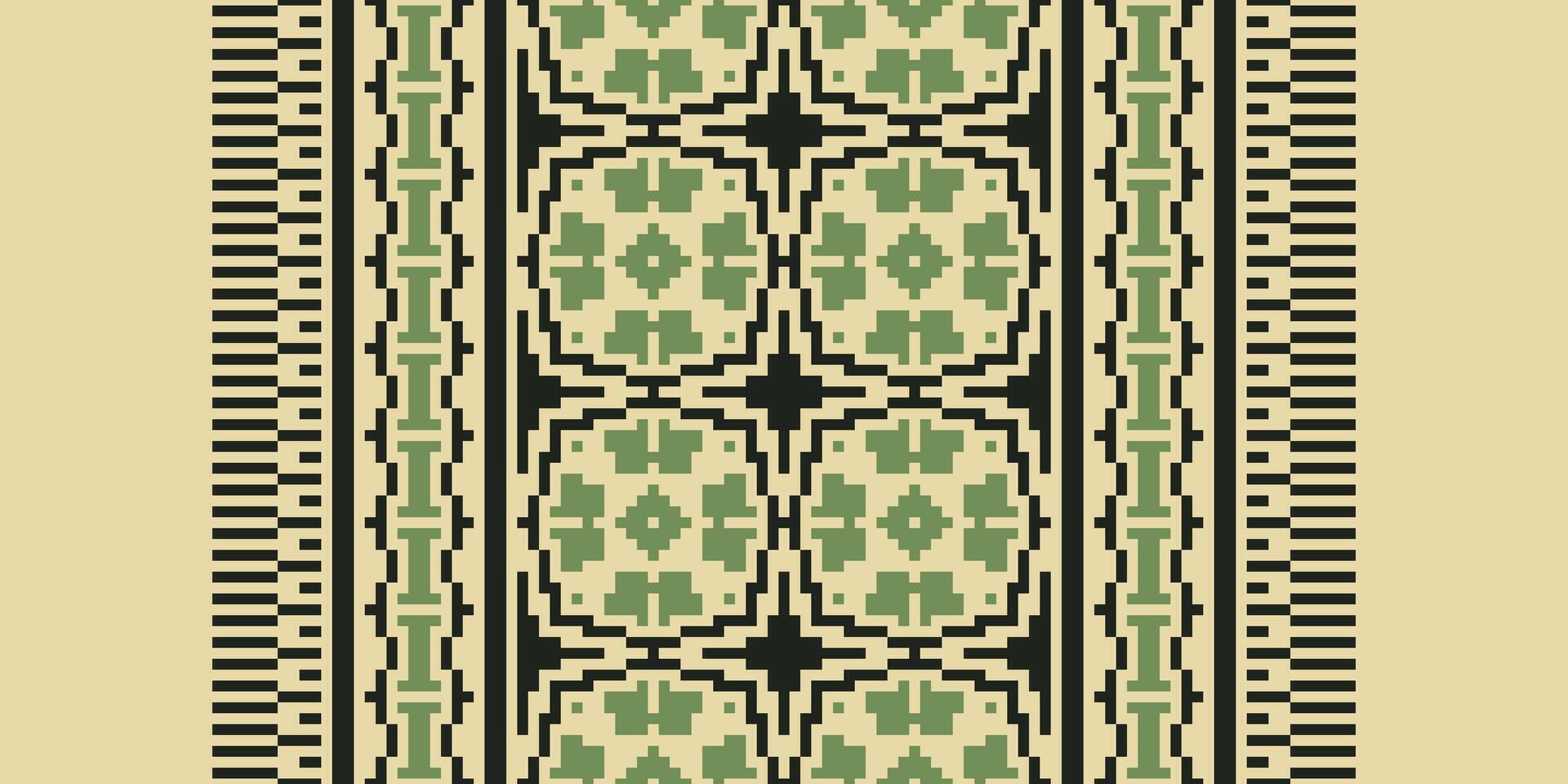 Motif folklore pattern Seamless Bandana print silk Motif embroidery, Pixel Ikat embroidery Design for Print figure tribal ink on cloth patola sari vector