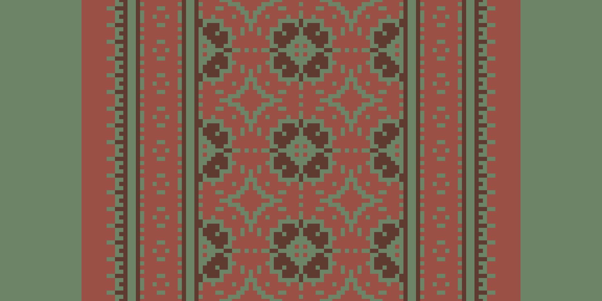 Navajo pattern Seamless Mughal architecture Motif embroidery, Pixel Ikat embroidery Design for Print indonesian batik motif embroidery native american kurta mughal design vector