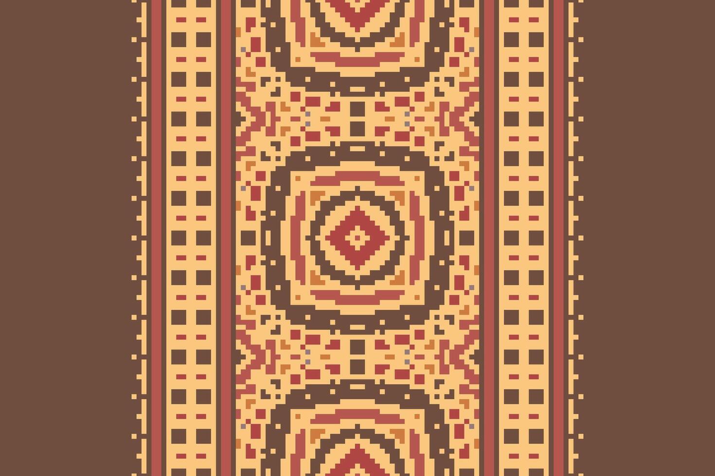 Dupatta pattern Seamless Australian aboriginal pattern Motif embroidery, Pixel Ikat embroidery Design for Print tapestry floral kimono repeat pattern lacing spanish motif vector
