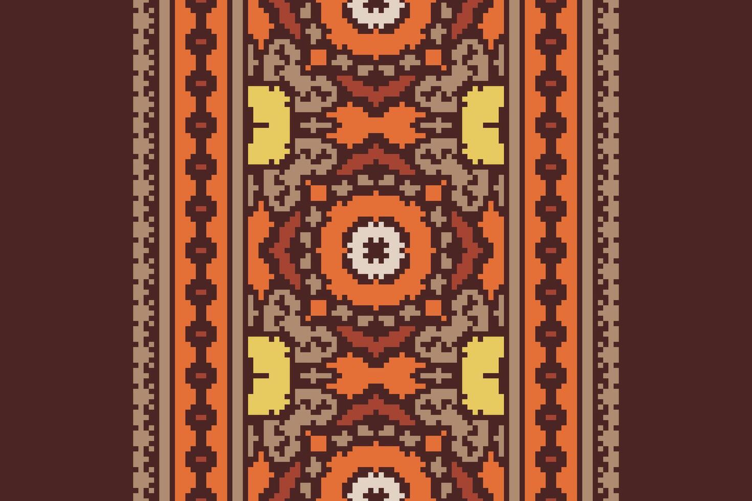 Dupatta pattern Seamless Australian aboriginal pattern Motif embroidery, Pixel Ikat embroidery Design for Print indonesian batik motif embroidery native american kurta mughal design vector