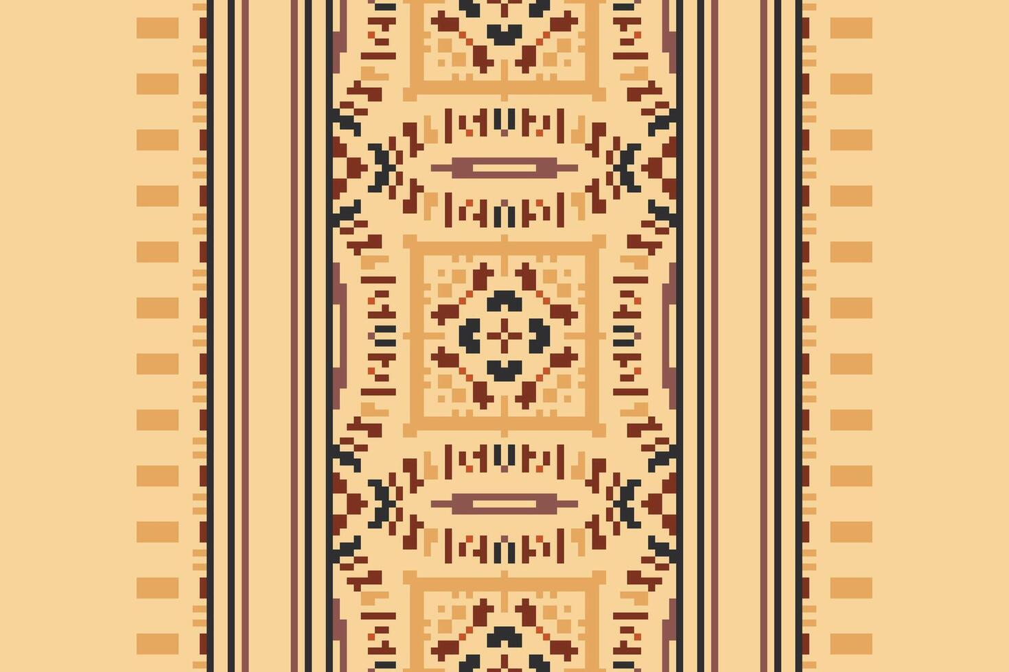 Dupatta pattern Seamless Australian aboriginal pattern Motif embroidery, Pixel Ikat embroidery Design for Print egyptian pattern tibetan mandala bandanna vector