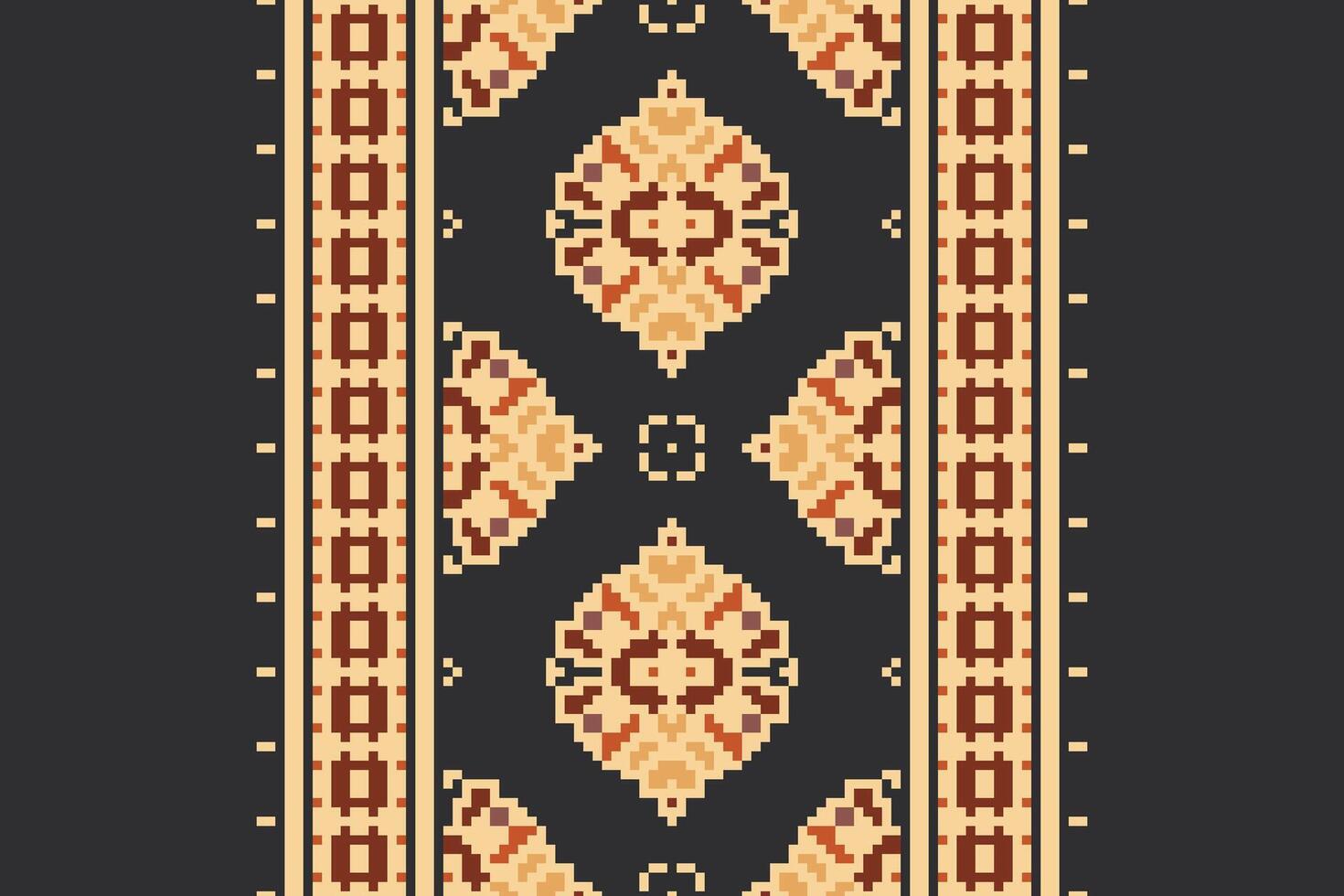 Dupatta pattern Seamless Australian aboriginal pattern Motif embroidery, Pixel Ikat embroidery Design for Print scandinavian pattern saree ethnic nativity gypsy pattern vector