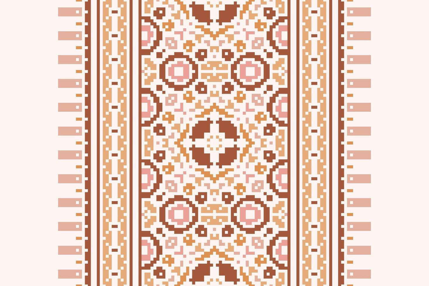 Dupatta pattern Seamless Scandinavian pattern Motif embroidery, Pixel Ikat embroidery Design for Print scandinavian pattern saree ethnic nativity gypsy pattern vector