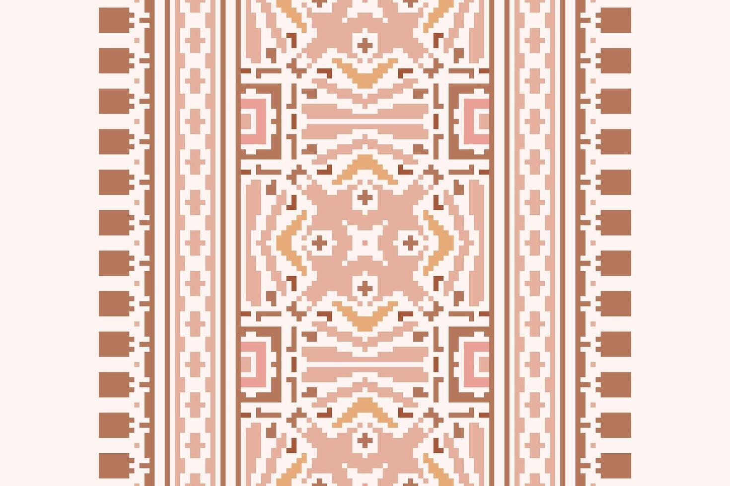 Dupatta pattern Seamless Scandinavian pattern Motif embroidery, Pixel Ikat embroidery Design for Print tapestry floral kimono repeat pattern lacing spanish motif vector