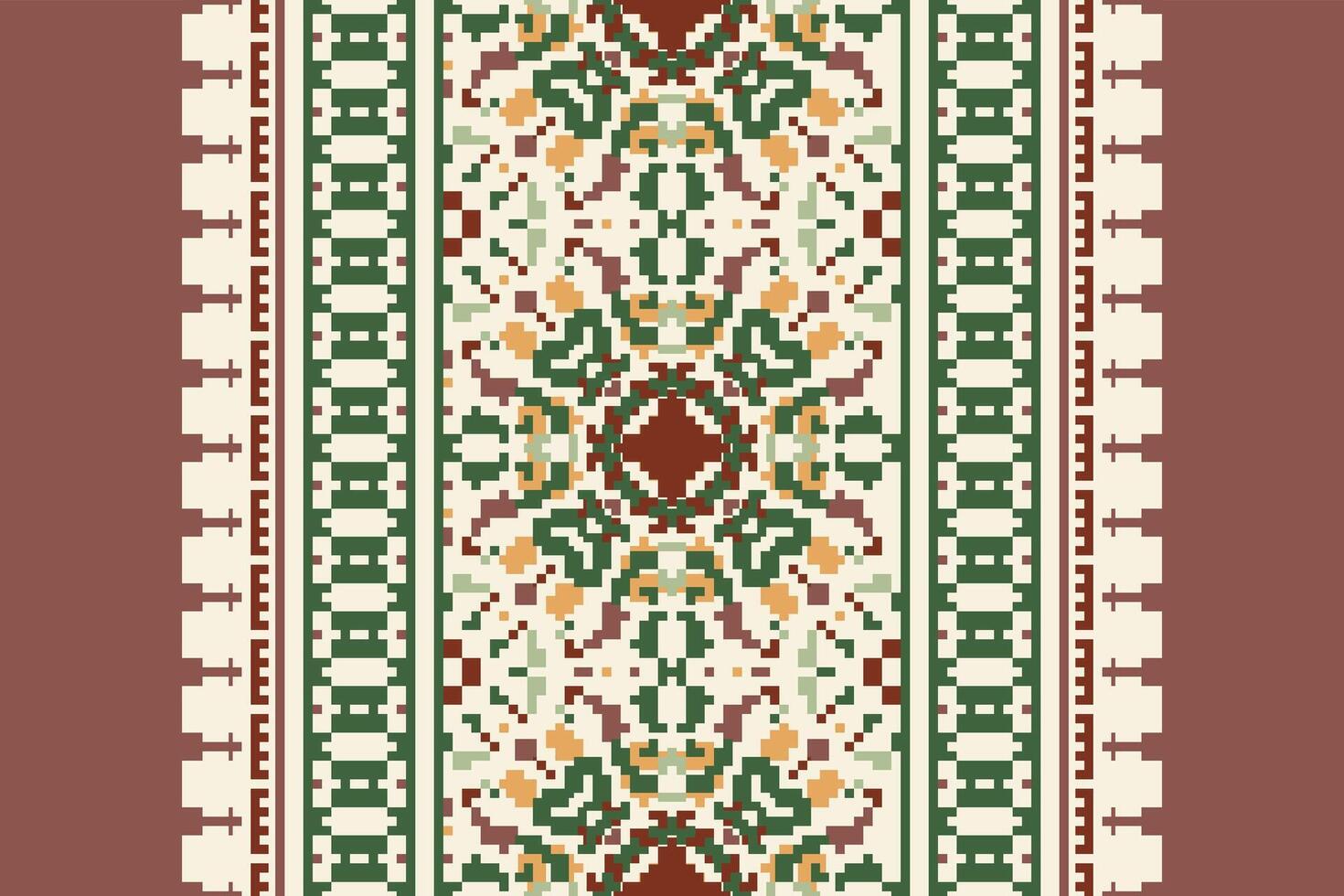 Dupatta pattern Seamless Scandinavian pattern Motif embroidery, Pixel Ikat embroidery Design for Print scandinavian pattern saree ethnic nativity gypsy pattern vector